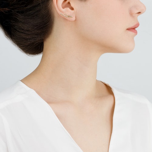 Kolczyki Savicki: złote, cyrkonie